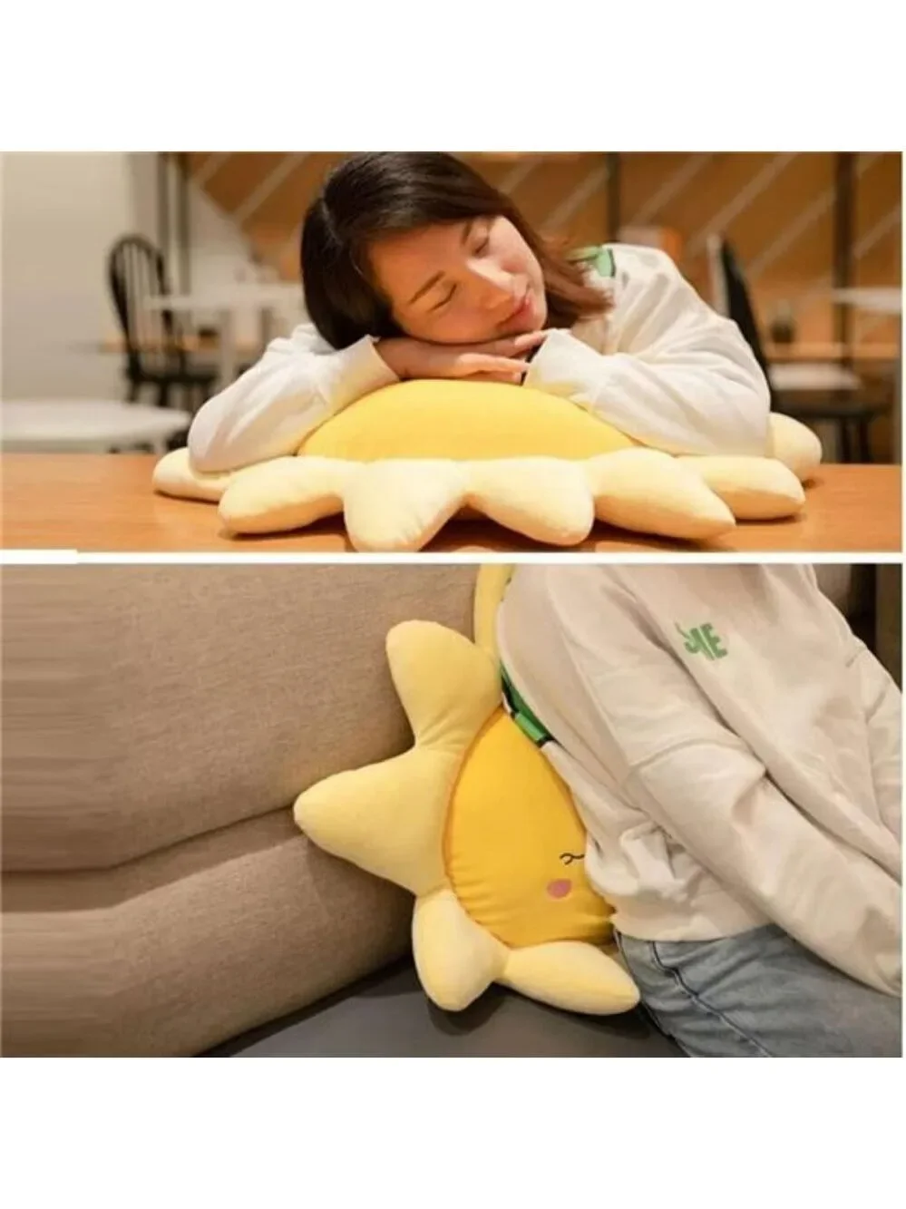 Oversized Sun Floor Pillow Plush Cushion 22 inch Round Throw Pillow for Kids Roo